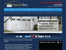 Tablet Screenshot of preferreddoorservice.com